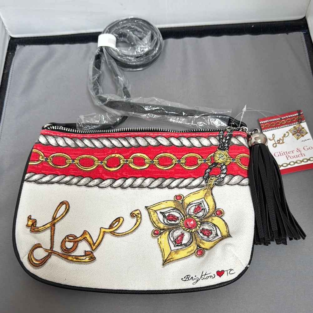 Brighton White and Gold‎ Women's Bag Crossbody